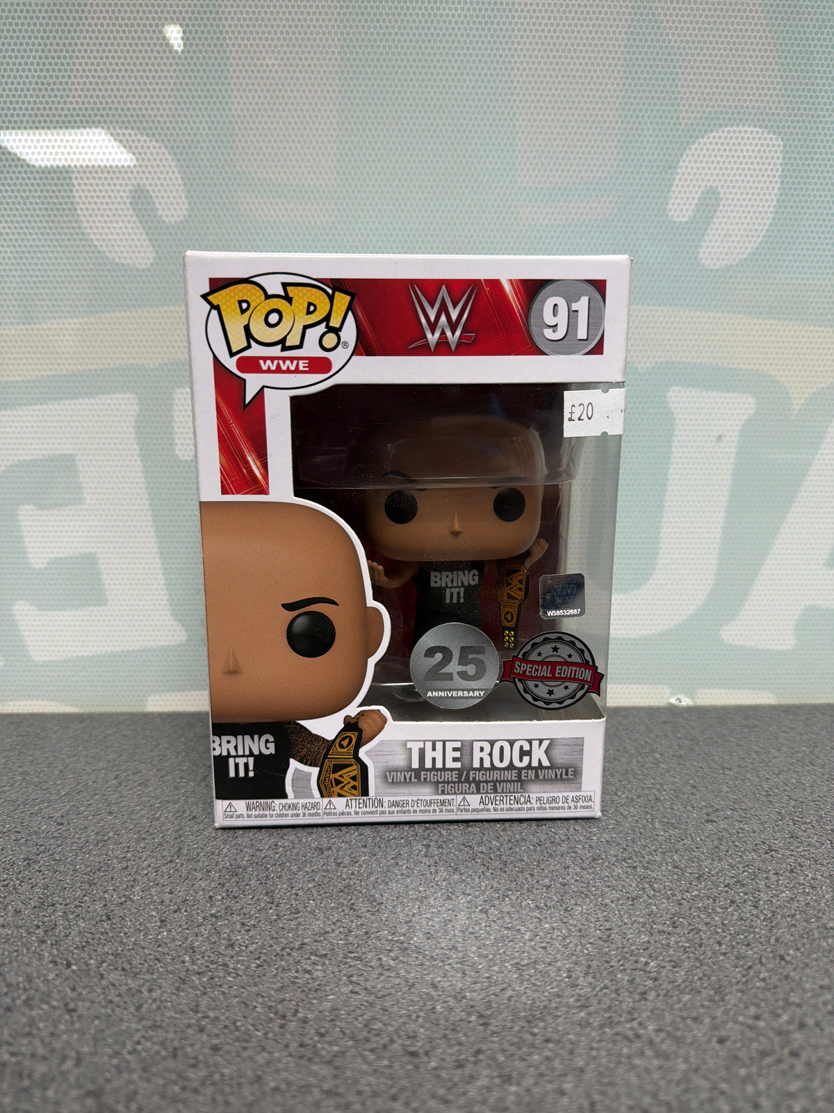 The Rock (Championship Belt, Metallic) Funko Pop! – WWE