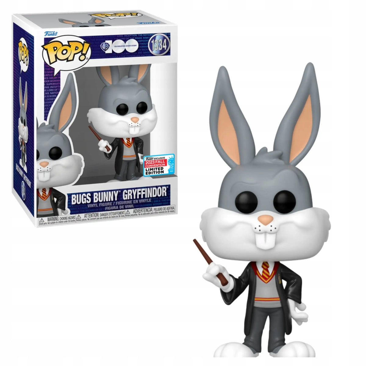 Funk POP WB 100 Bugs Bunny Gryffindor 1334 Vinyl Figure Light Box Damage