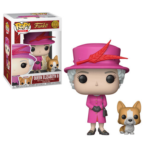 Royal Family Funko Pop! Queen Elizabeth II Pink Multi-Color Figurine Basic