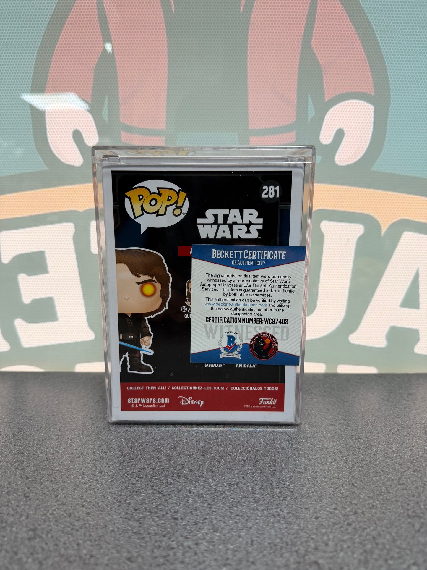 Hayden Christensen Signed Anakin Skywalker Funko Pop! #281 – Walmart Exclusive