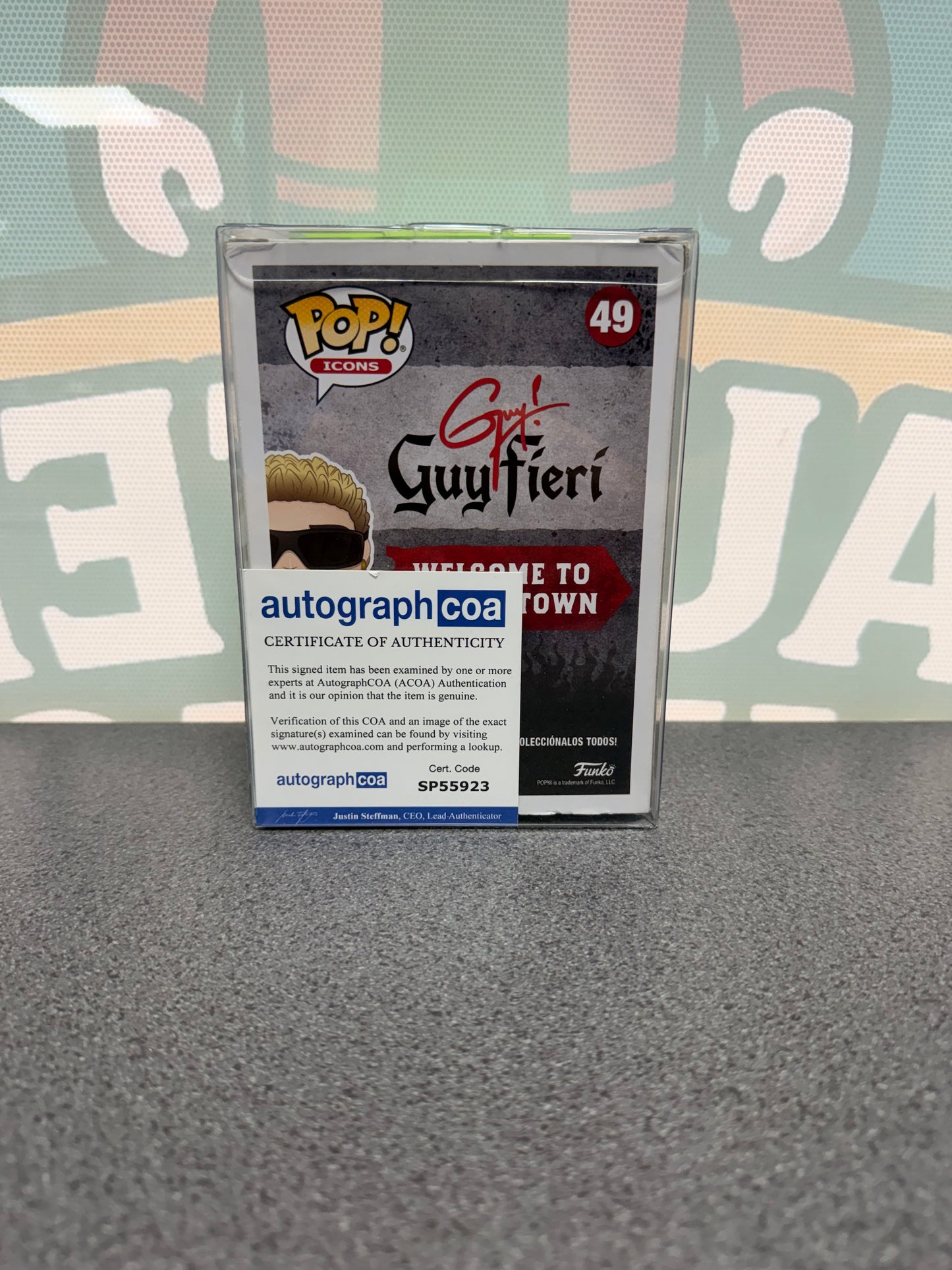 Guy Fieri Signed Funko Pop! #49 – ACOA Authenticated