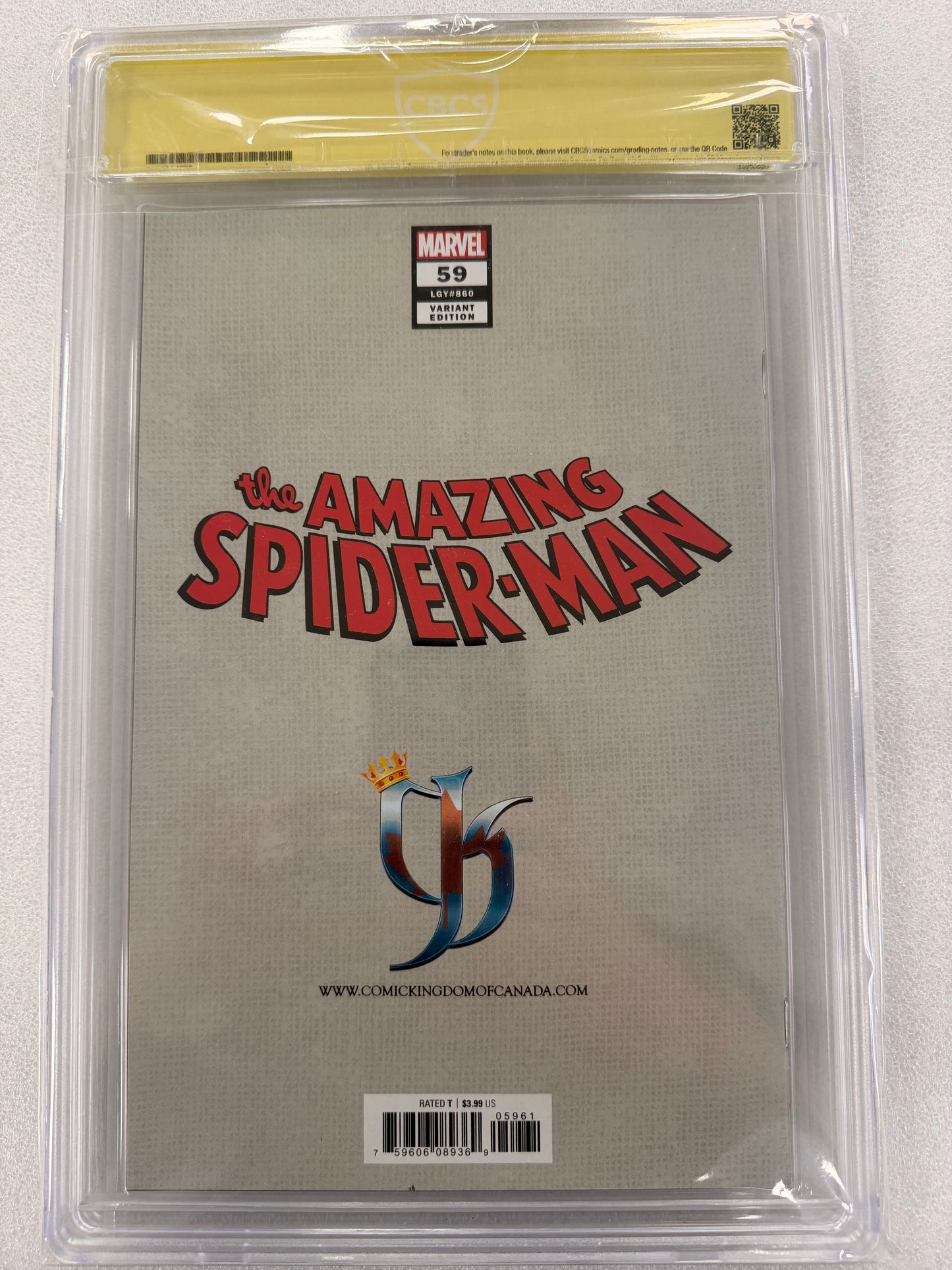 Amazing Spider-Man #59 CBCS 9.8 – Tyler Kirkham Signed Virgin Variant