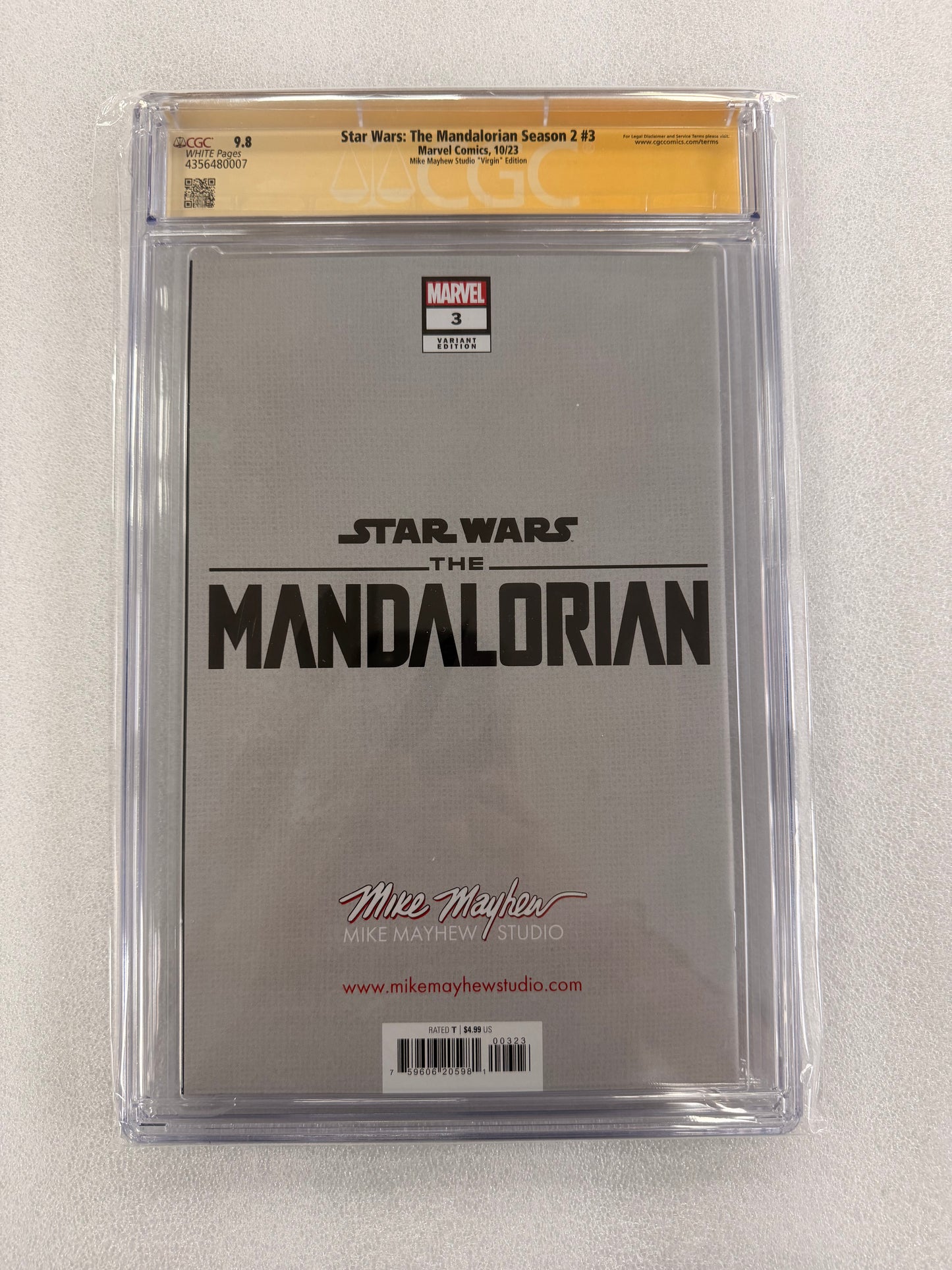 The Mandalorian Season 2 #3 CGC SS 9.8 – Mike Mayhew Signed & Sketched Virgin