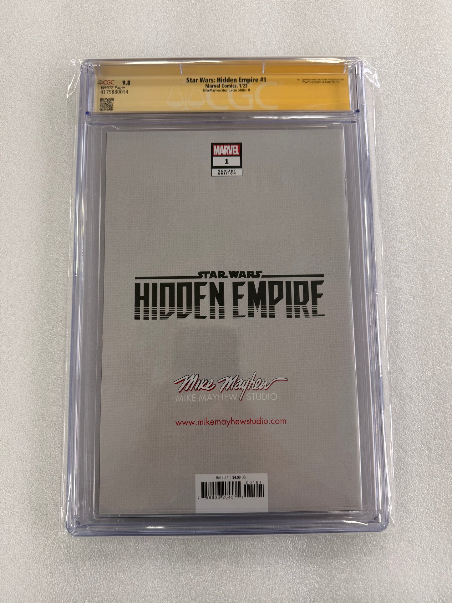Star Wars: Hidden Empire #1 CGC SS 9.8 – Mike Mayhew Signed Virgin – Limited 1,000 Copies