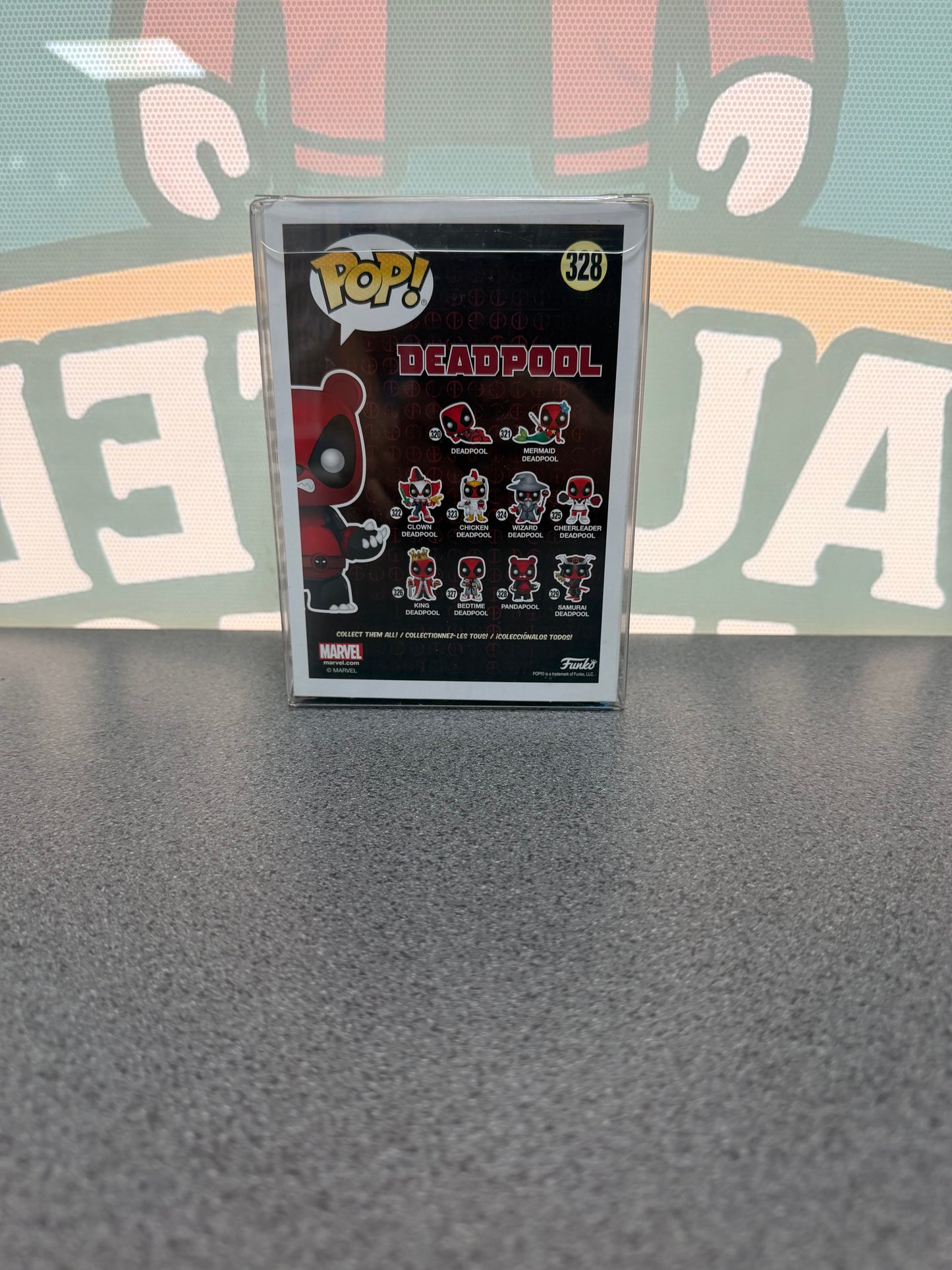Pandapool Funko Pop! #328 – Flocked Chase – EMP Exclusive – back of box