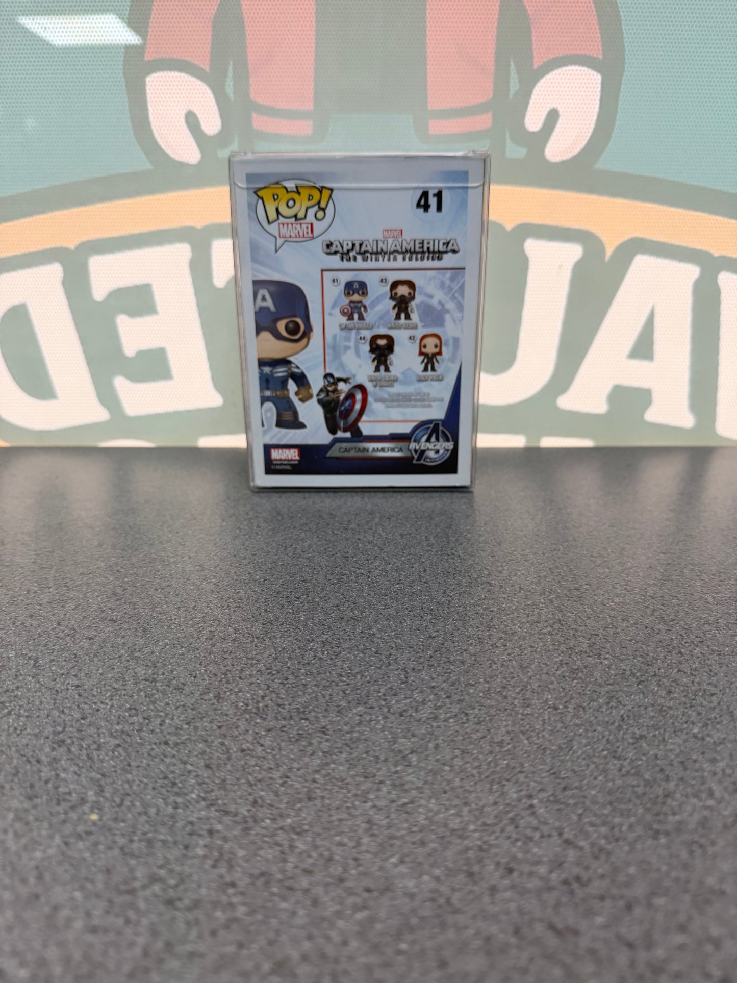 Captain America Funko Pop! #41 – back of box