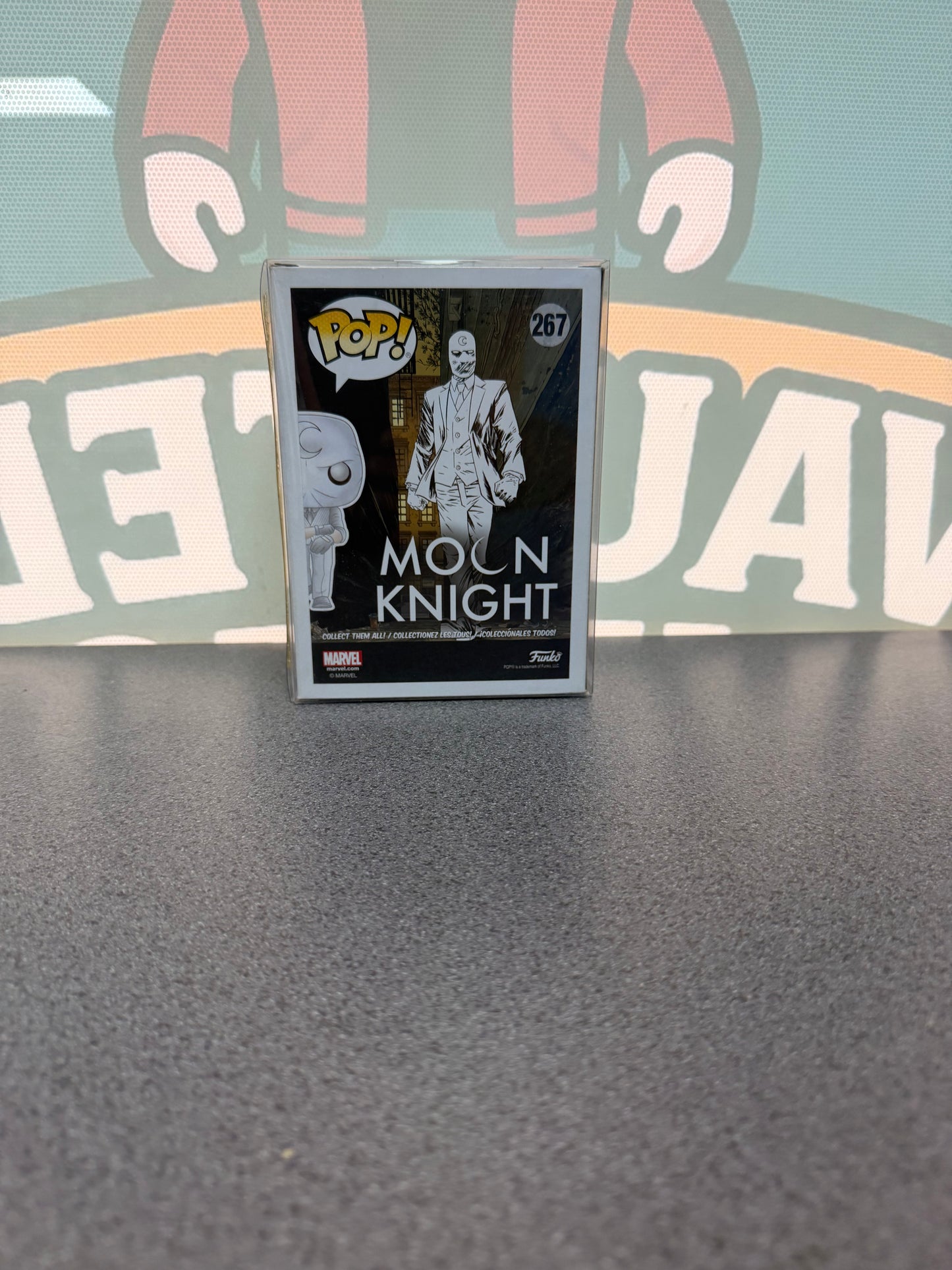 Moon Knight Funko Pop! #267 – Glow in the Dark – back of box