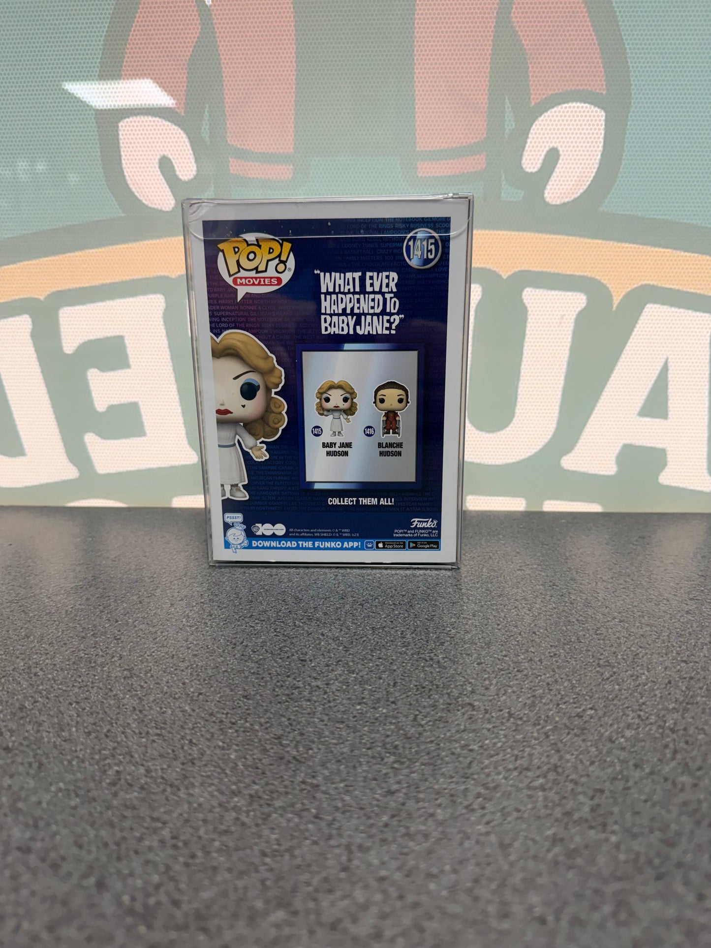 Baby Jane Hudson Funko Pop! #1415 – Black & White Chase – back of box