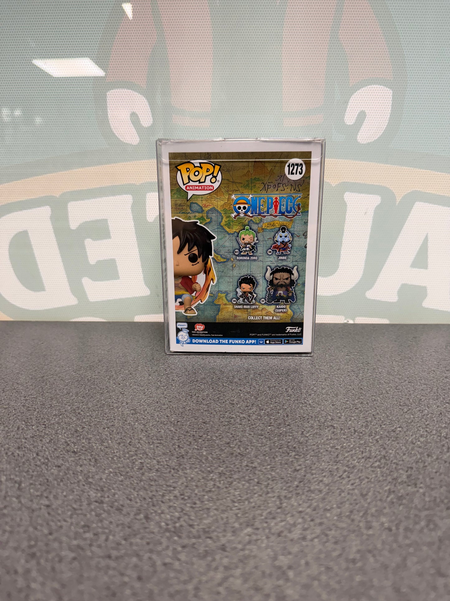 Red Hawk Luffy Funko Pop! #1273 – Glow Chase – back of box
