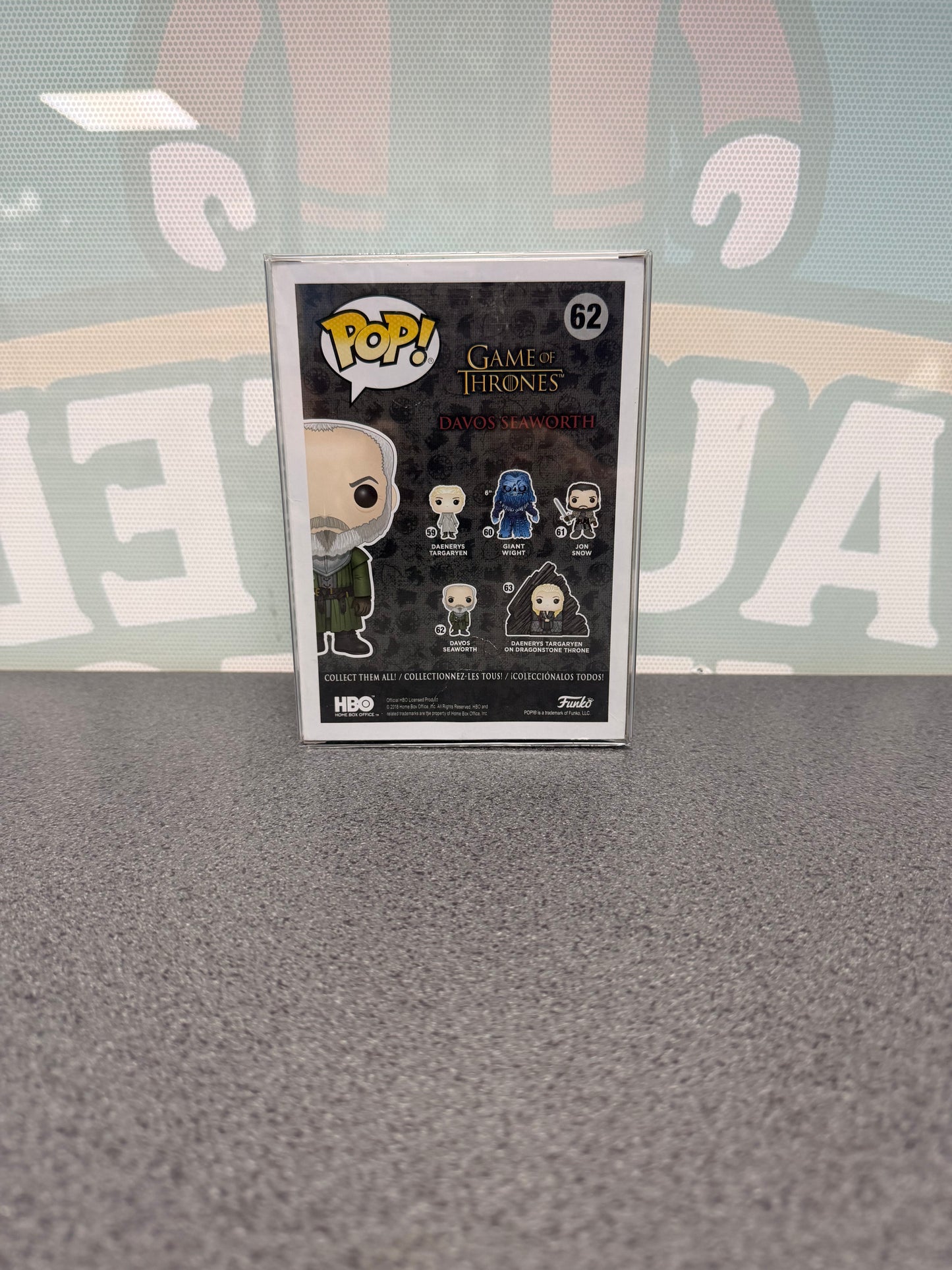 Davos Seaworth Funko Pop! #62 from Game of Thrones – back of box