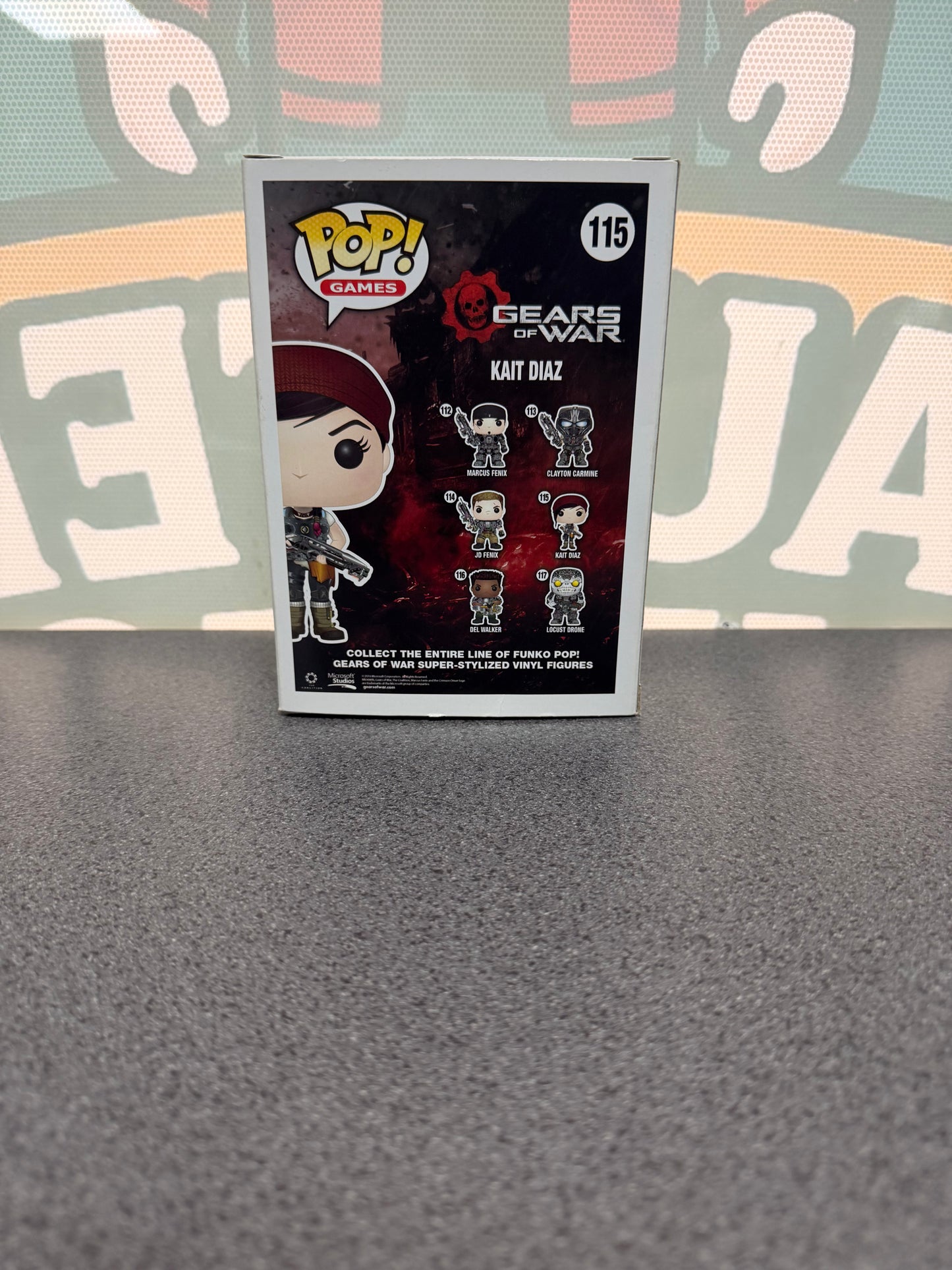 Kait Diaz Funko Pop! #115 from Gears of War – back of box