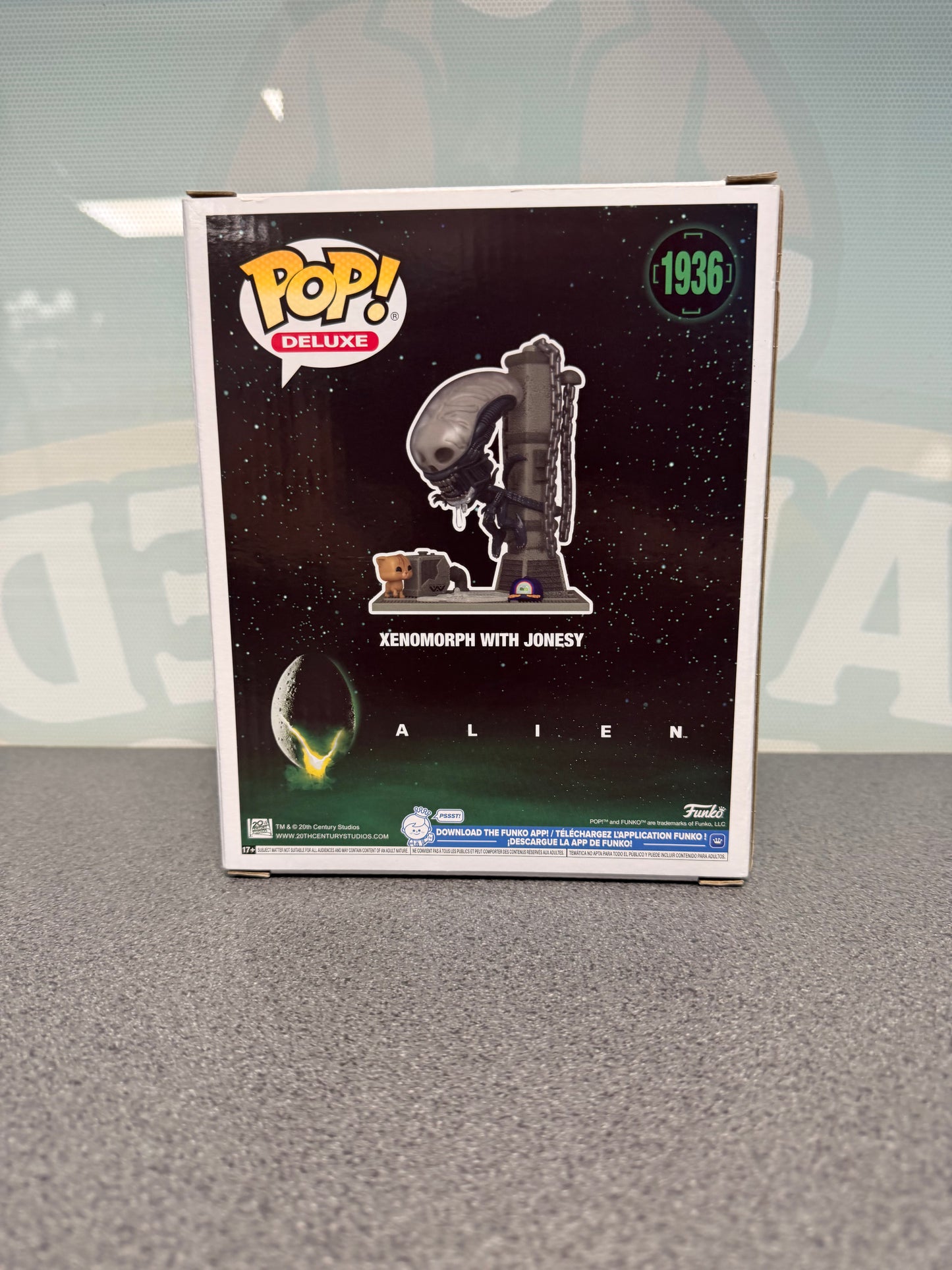 Xenomorph with Jonesy Funko Pop! Deluxe #1936 – back of box