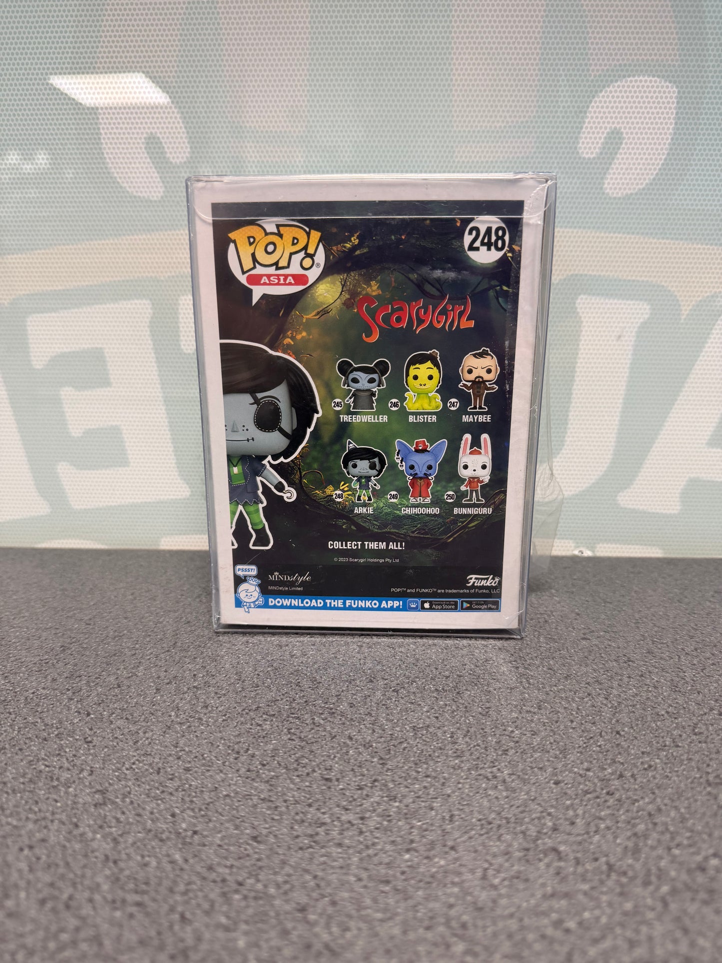 Arkie Funko Pop! Asia #248 – back of box