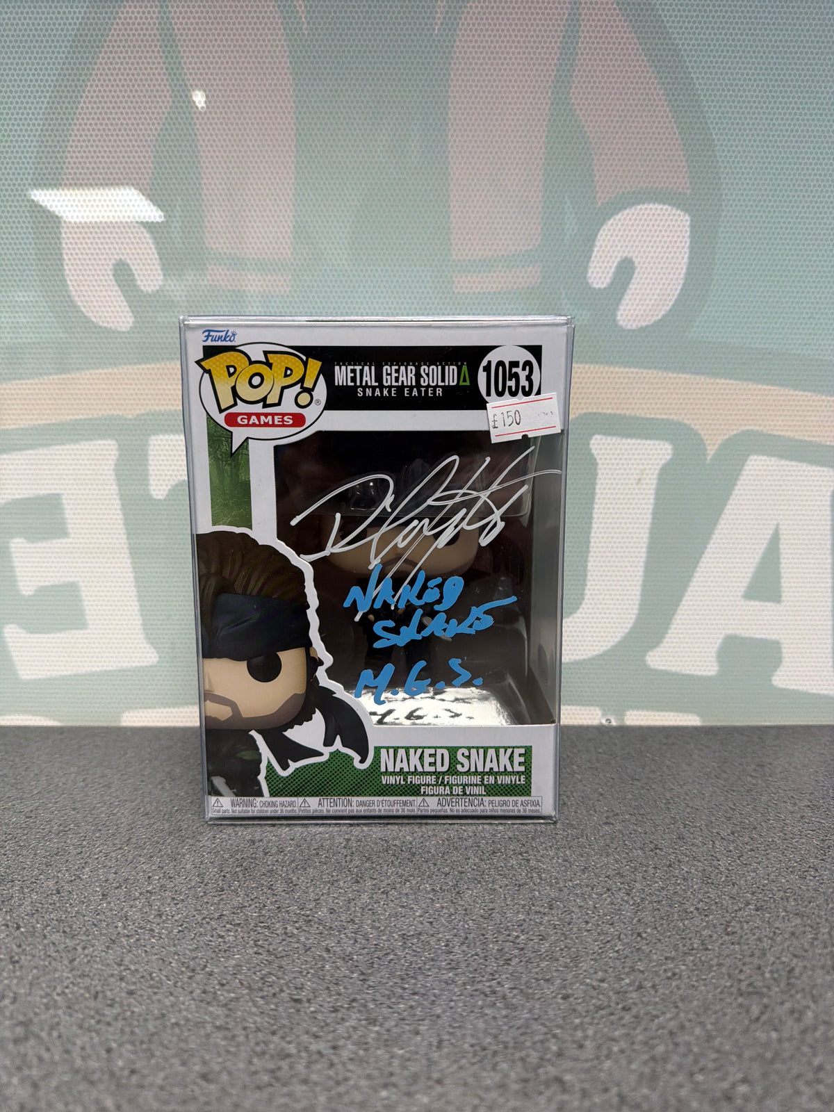 David Hayter signed Naked Snake #1053 Pop! Games – photographed boxed item