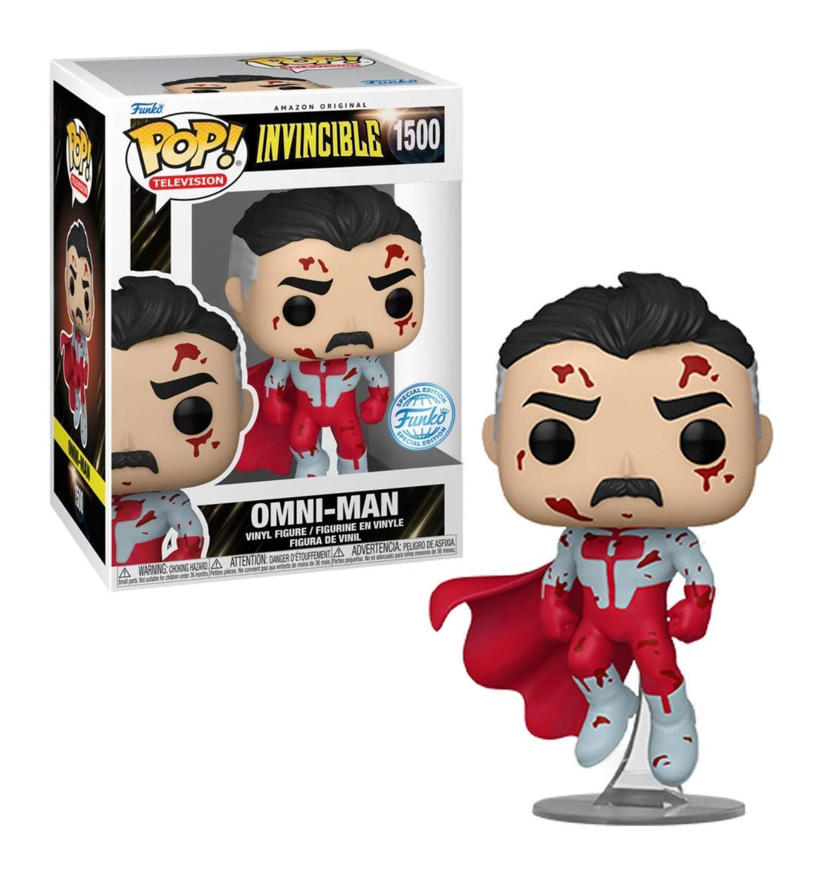 Funko POP Television Invincible Omni-Man Bloody Variant 4.76-In Vinyl Figure