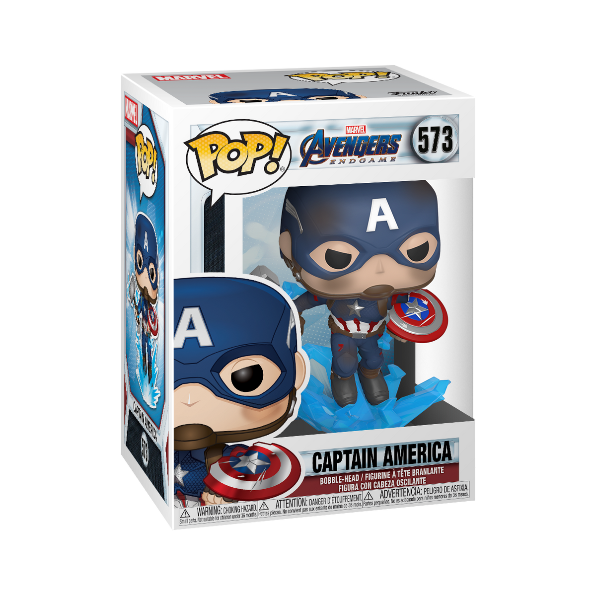 Funko POP! Marvel Avengers Endgame Captain America with Broken Shield & Mjolnir 3.75