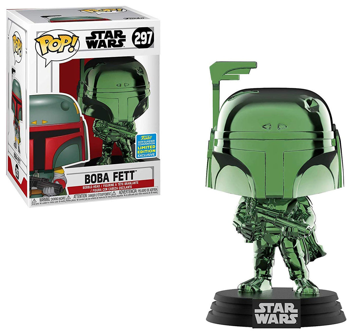 Pop! Vinyl Star Wars Boba Fett Vinyl Bobble Head Green Chrome