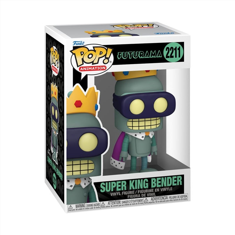 Funko Pop Animation Futurama S5 Super King Bender Bobble Head