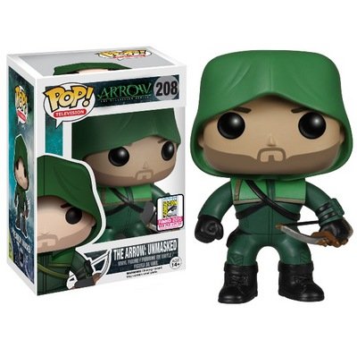Pop! Vinyl Arrow Unmasked #208 SDCC Action Figure