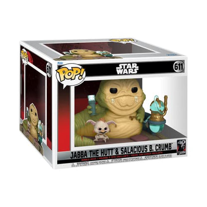Star Wars Return of the Jedi 40th Anniversary Jabba with Salacious Pop! Movie Moment 2-Pack