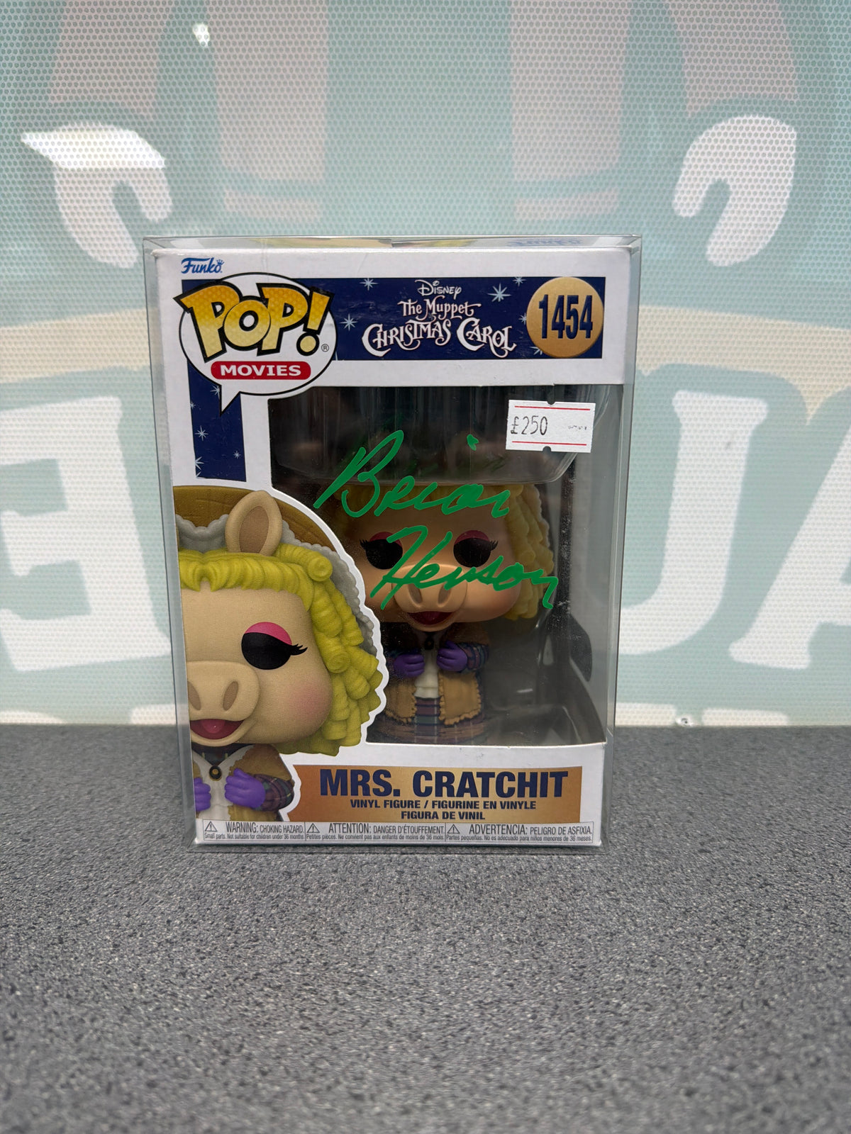 Brian Henson signed Mrs. Cratchit #1454 Pop! Movies – photographed boxed item