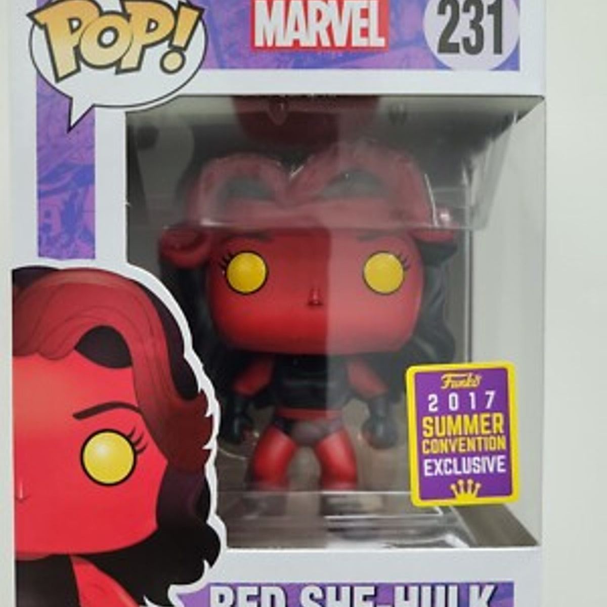 Red She-Hulk Funko Pop! – Marvel, 2017 Convention Release