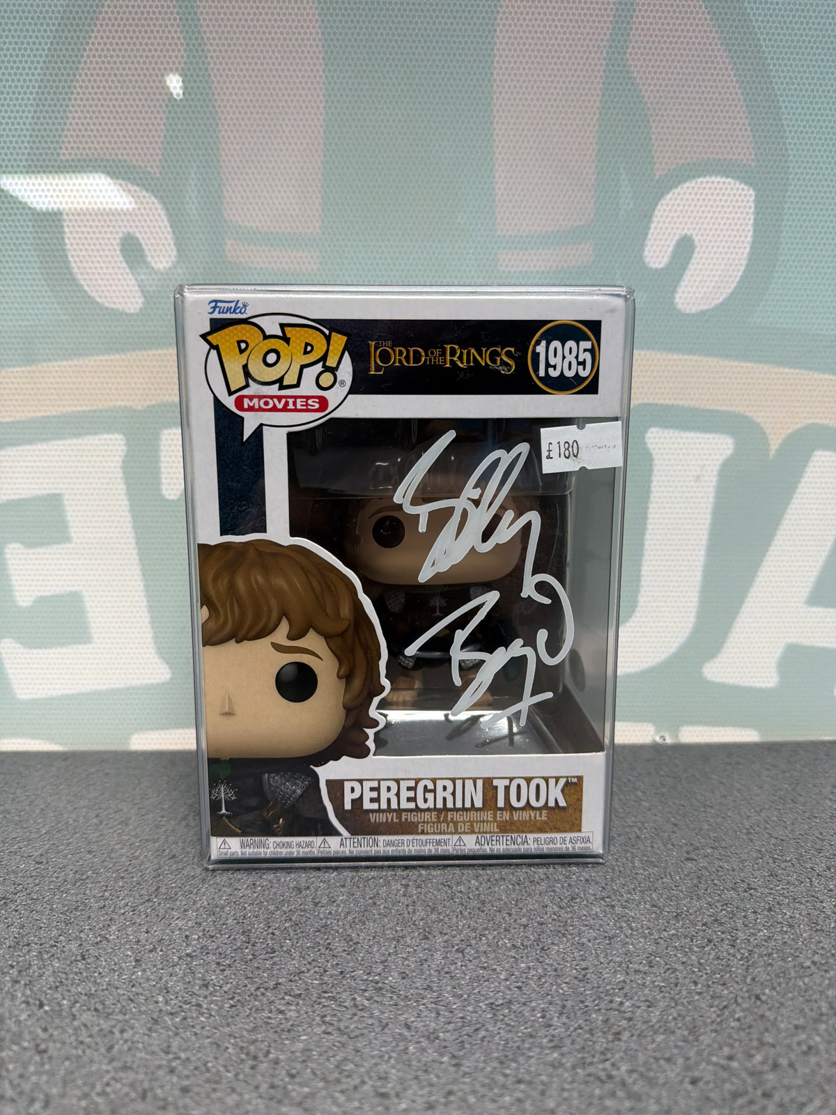 Billy Boyd signed Peregrin Took #1985 Pop! Movies – photographed boxed item
