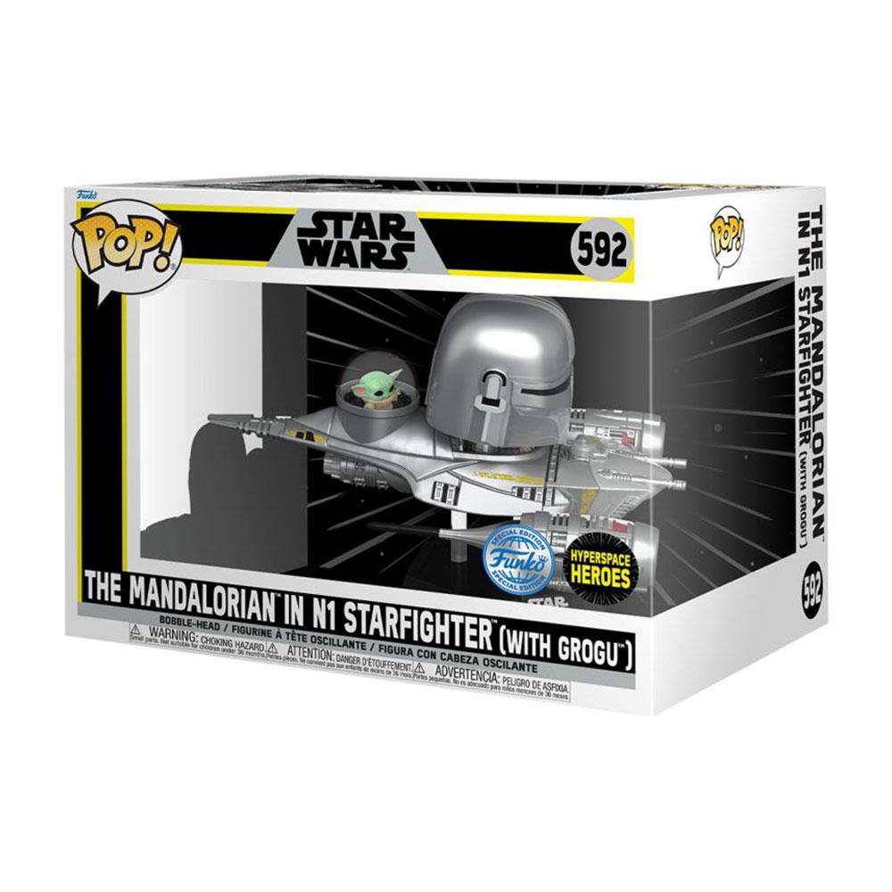 Star Wars The Mandalorian N1 Starfighter with Grogu Vinyl Figure 4.55-Inch