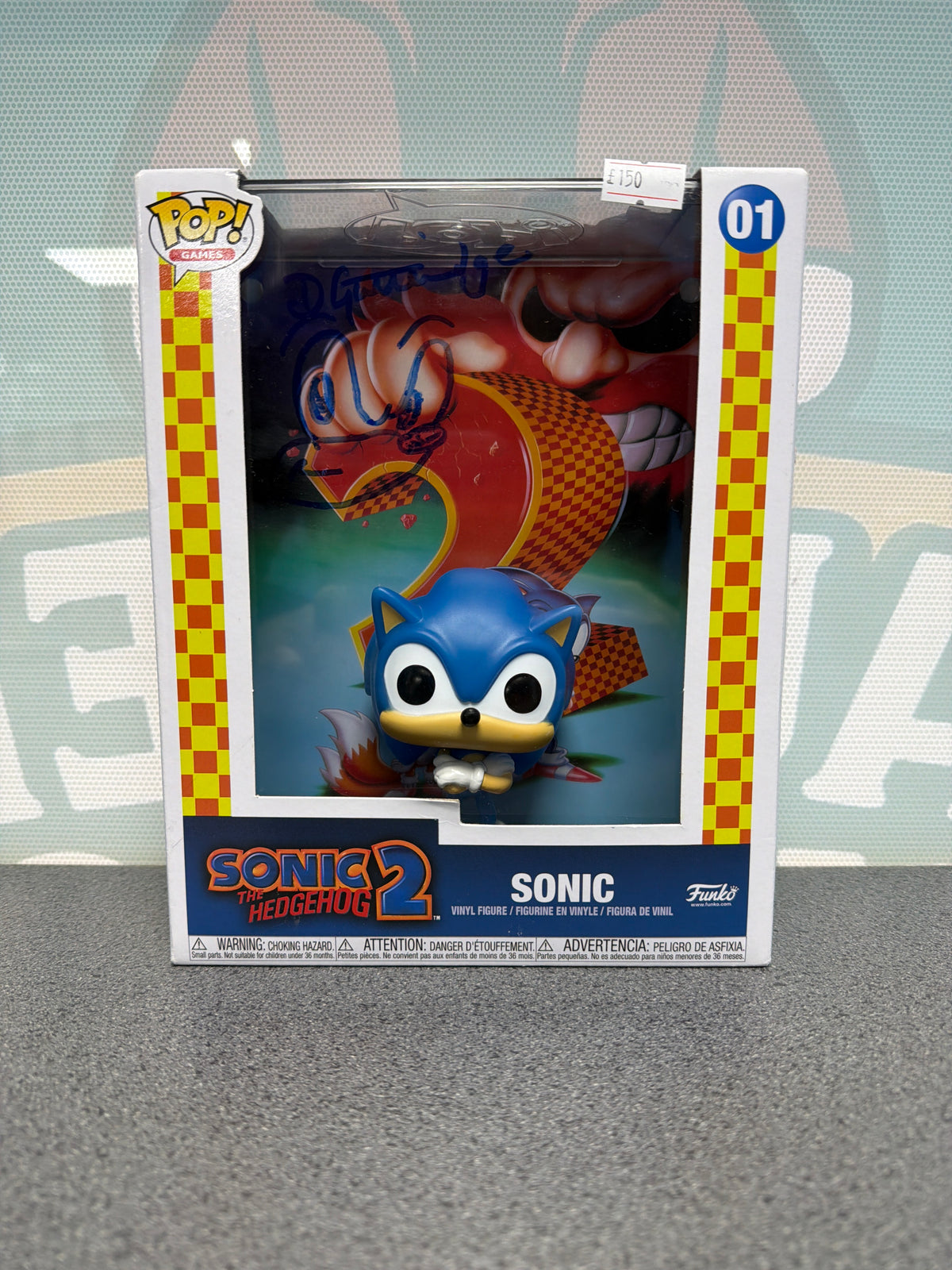 Duncan Gutteridge signed Sonic #01 Pop! Game Covers – Game Cover – photographed boxed item