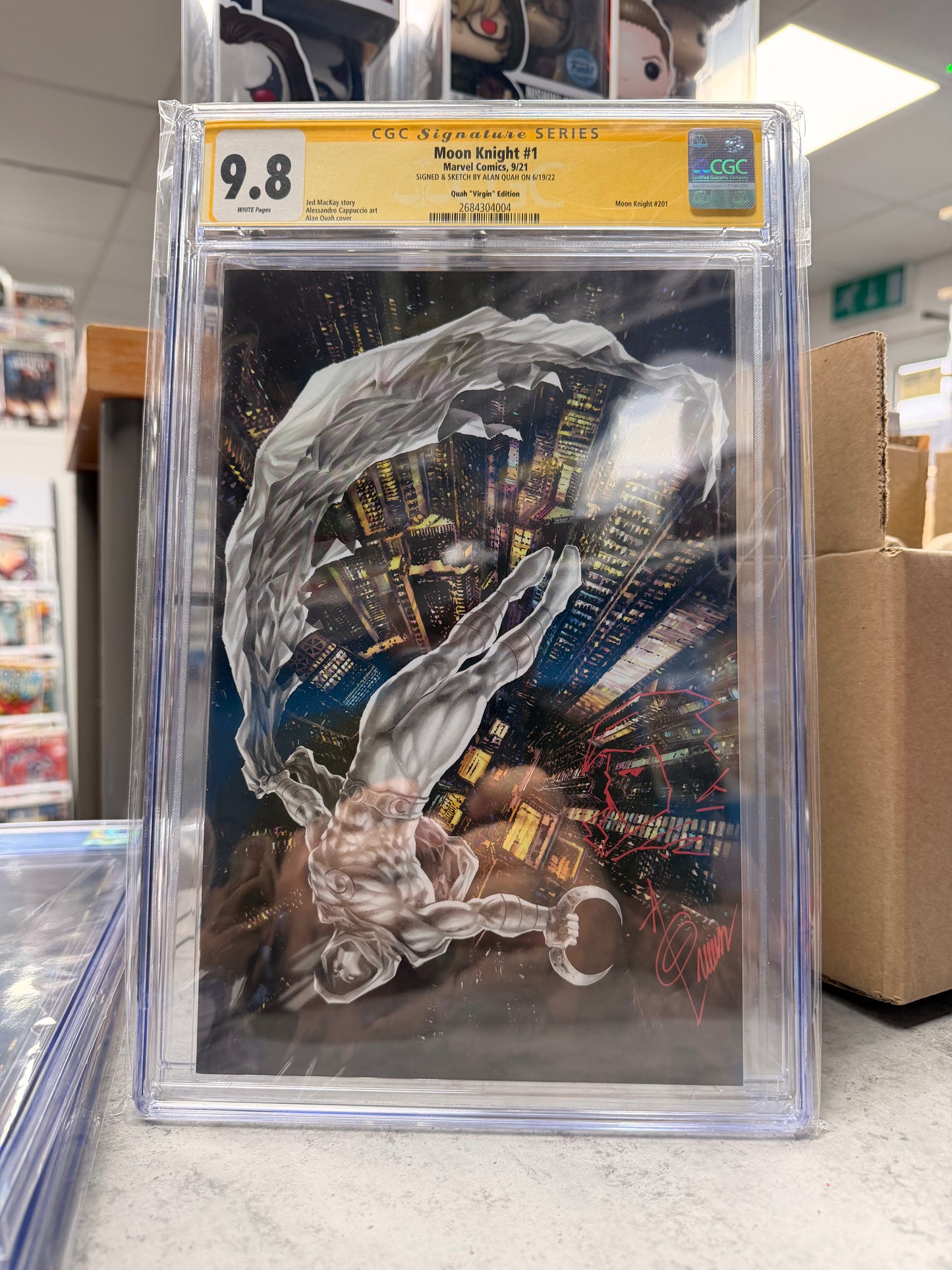 CGC SS 9.8 Moon Knight #1 Signed and Sketched