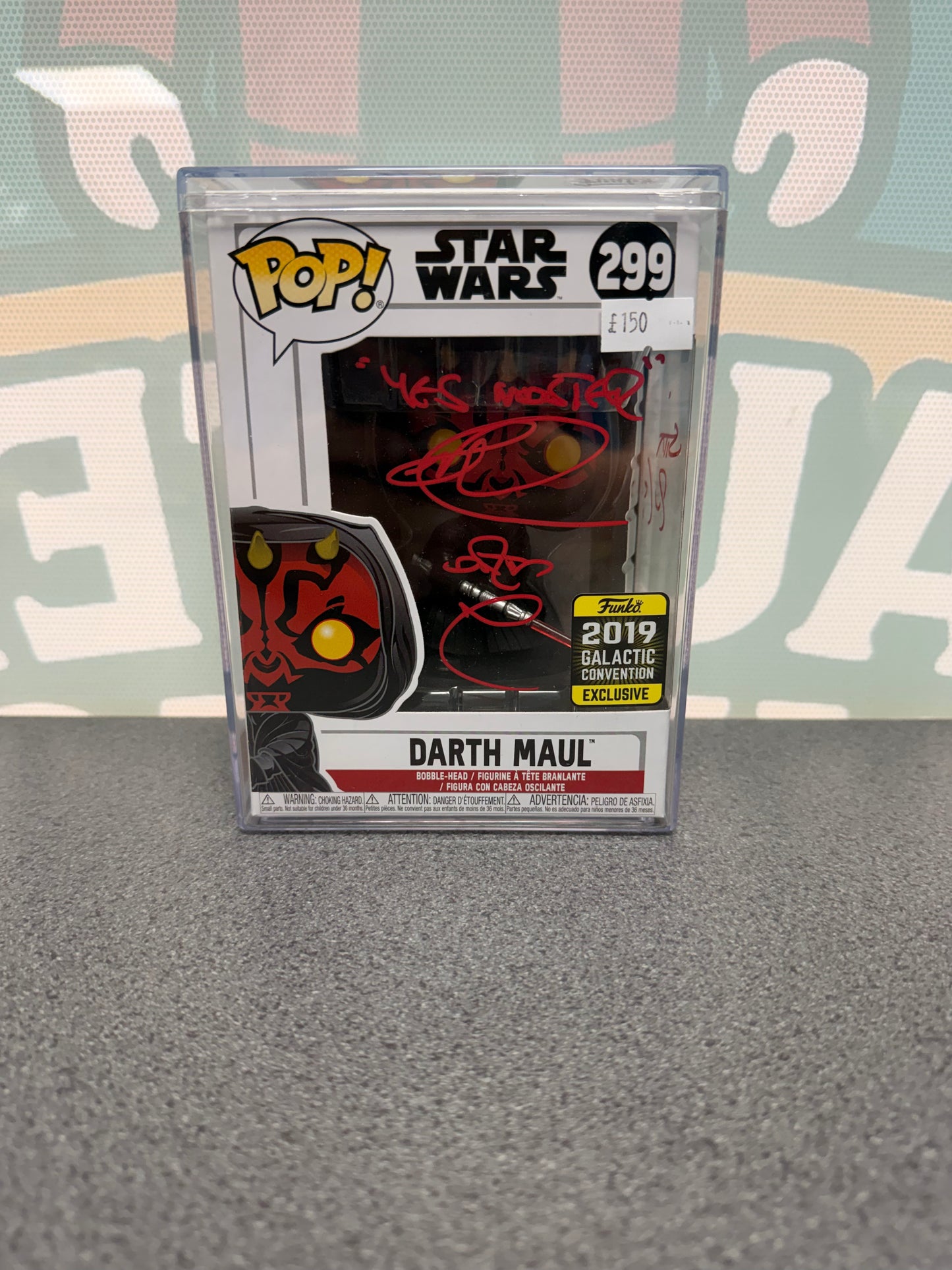 Ray Park Signed Darth Maul Funko Pop! #299 – With Quote