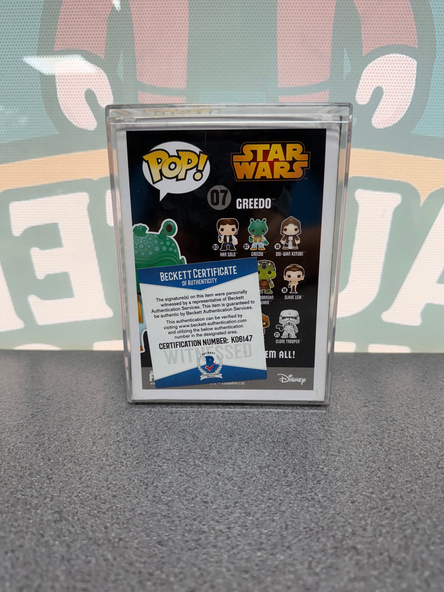 Paul Blake Signed Greedo Funko Pop! #07 – Star Wars