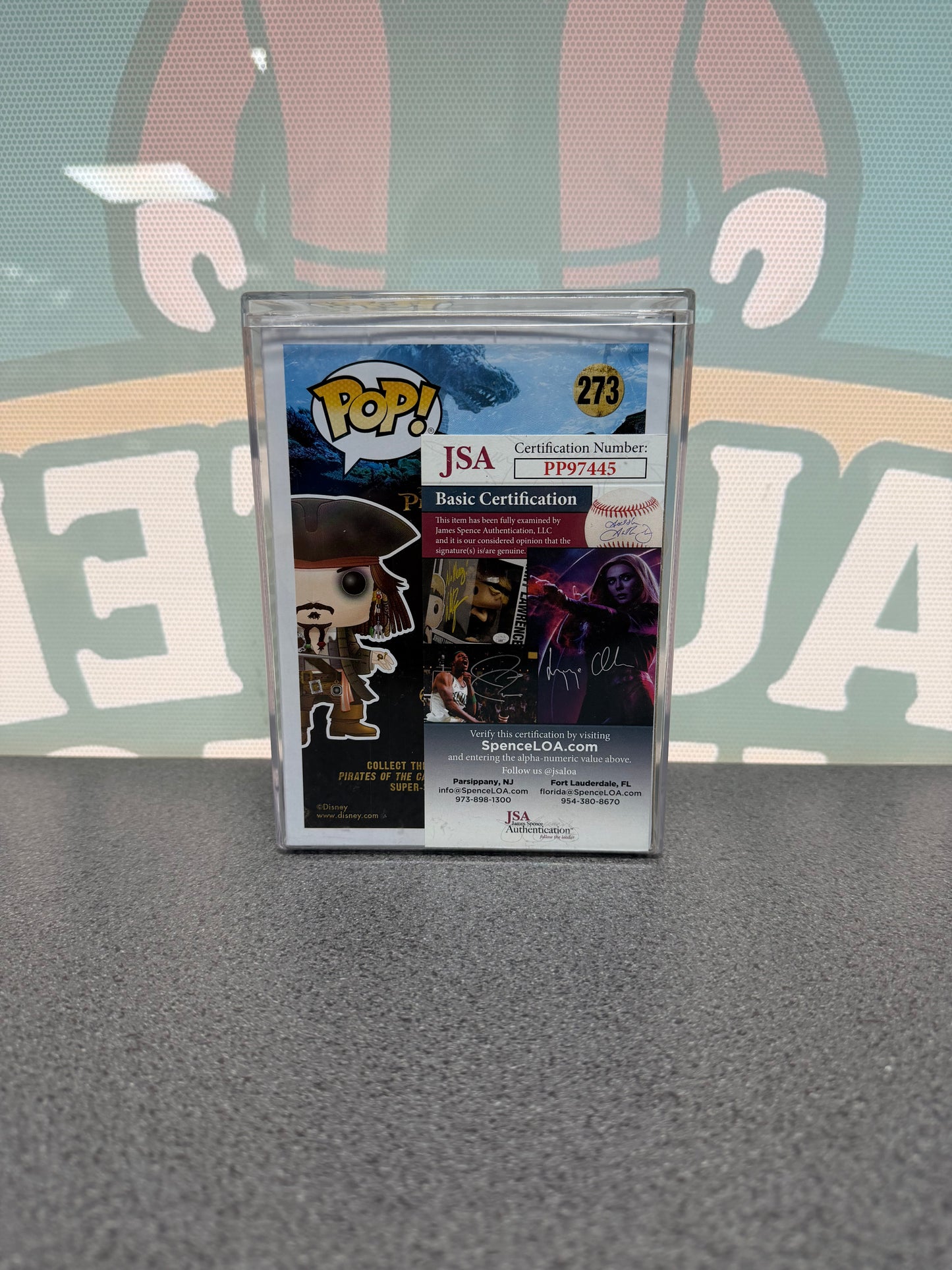 Signed Jack Sparrow Funko Pop! #273 – JSA