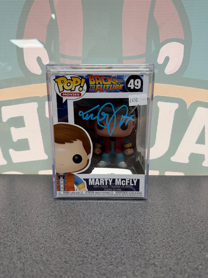 Signed Marty McFly Funko Pop 49, front box view