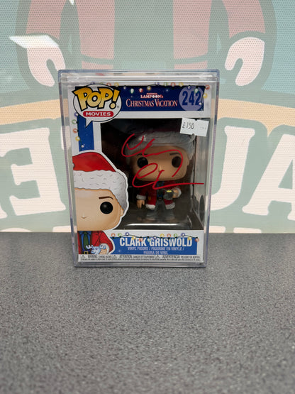 Signed Clark Griswold Funko Pop 242, front box view