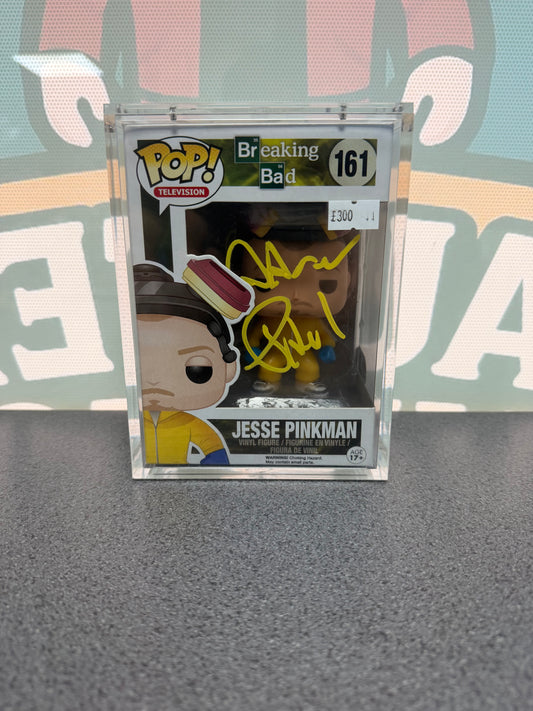 Aaron Paul signed Jesse Pinkman Funko Pop 161, front box view