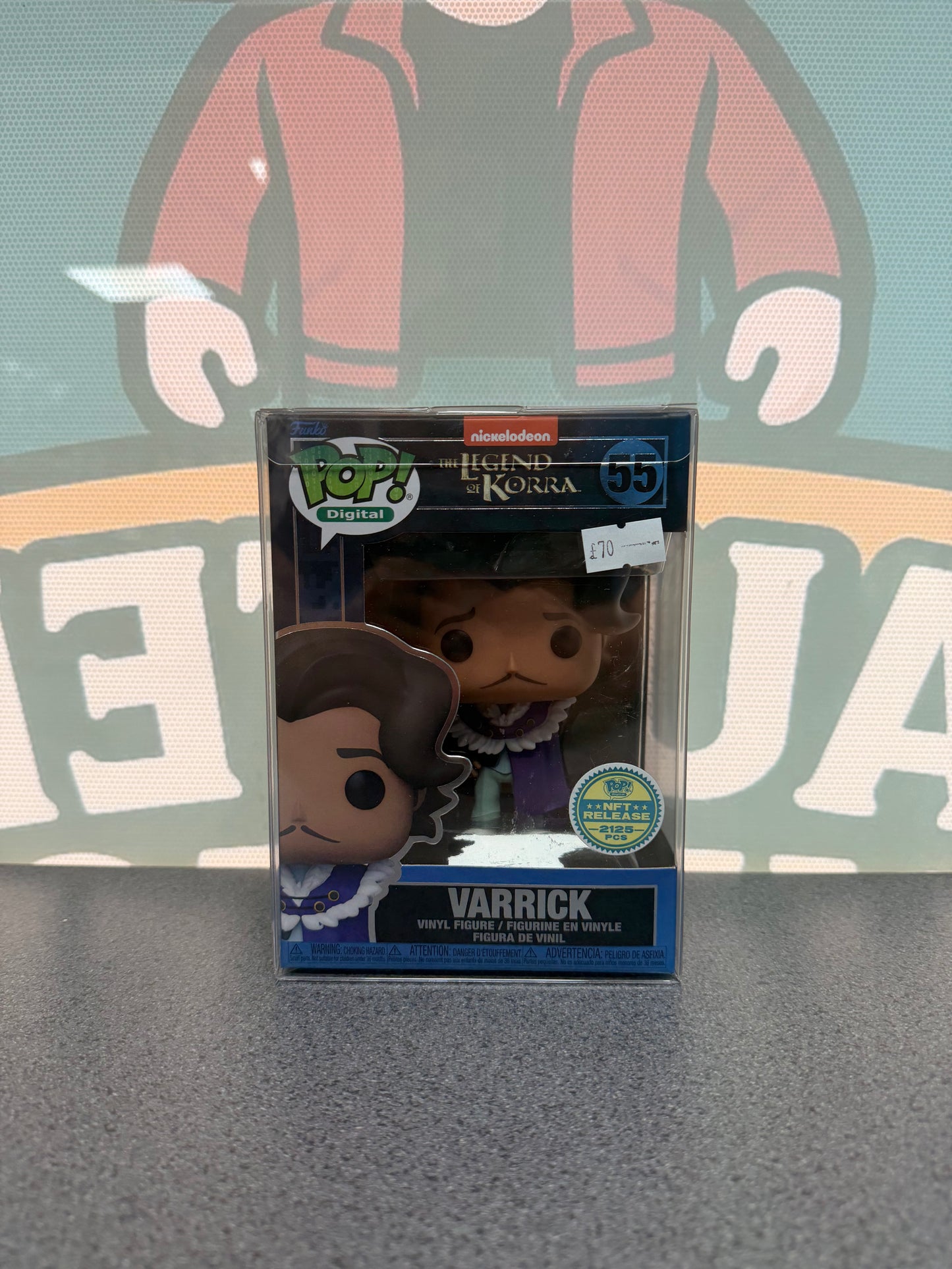 Varrick Funko Pop 55 from The Legend of Korra, front box view