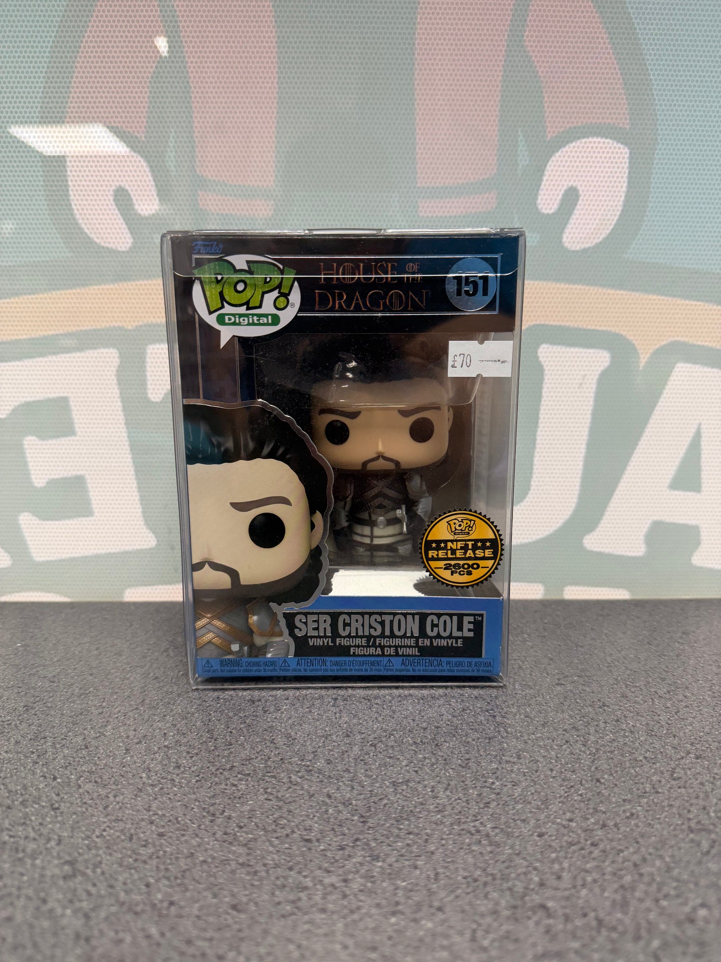 Ser Criston Cole Funko Pop 151 from House of the Dragon, front box view