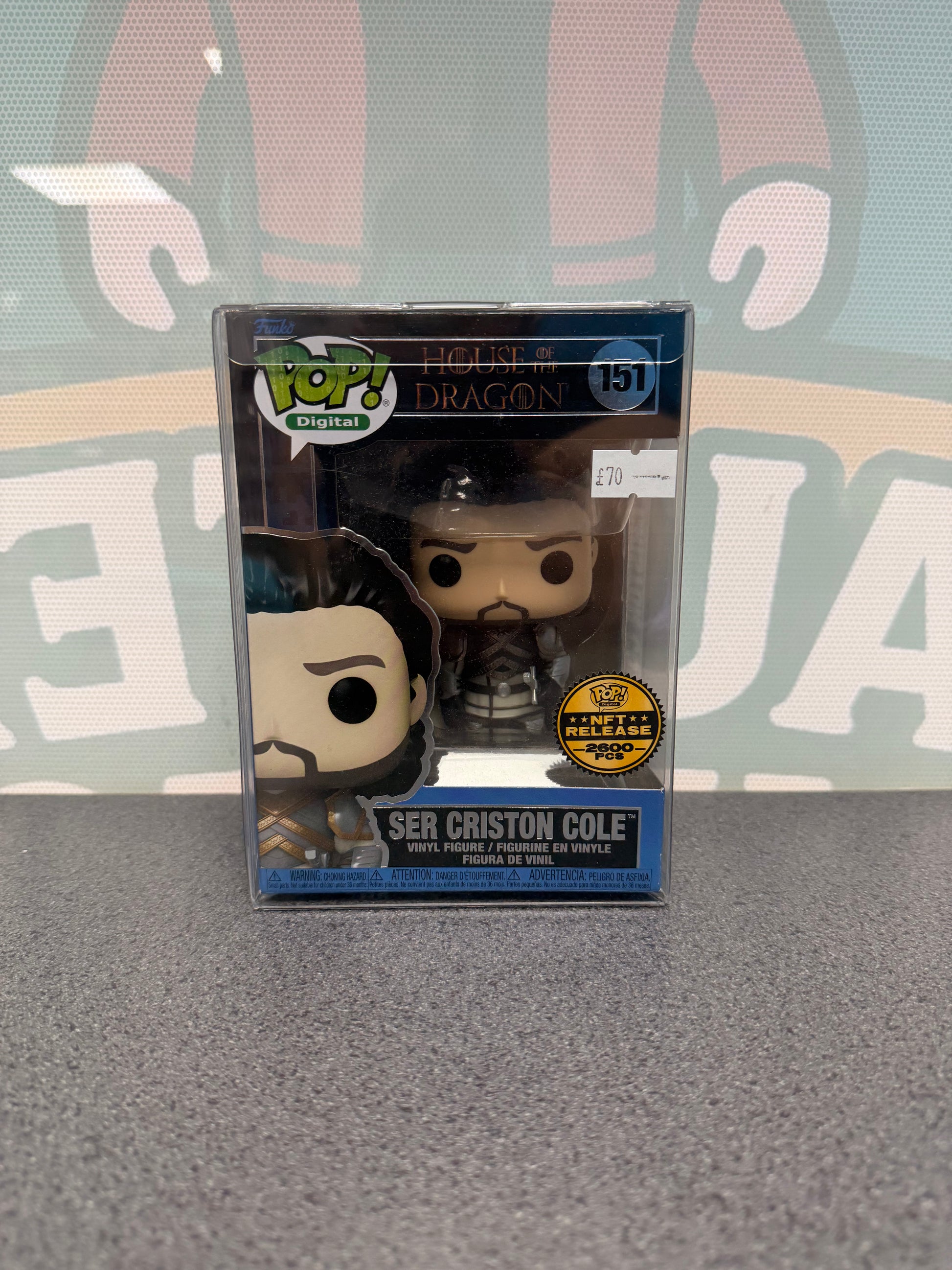 Ser Criston Cole Funko Pop 151 from House of the Dragon, front box view