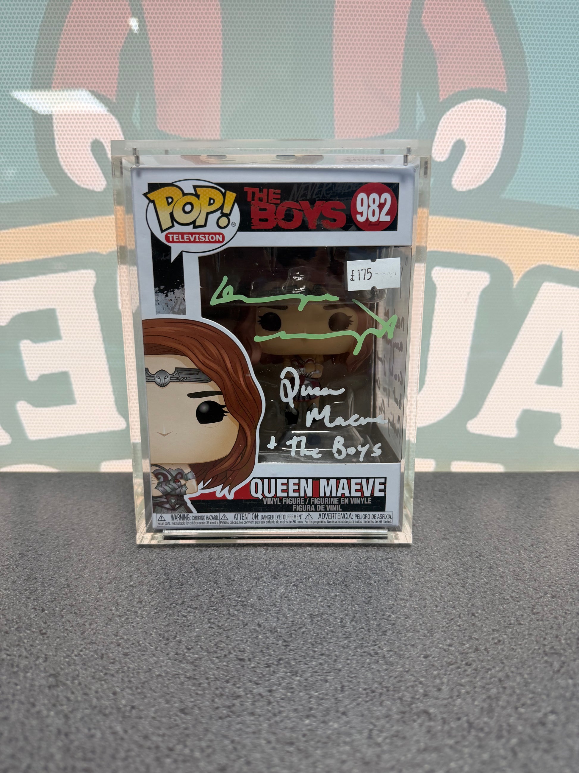 Signed Queen Maeve Funko Pop 982, front box view