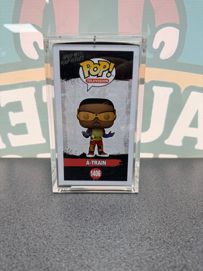 Jessie T. Usher Signed A-Train Funko Pop! #1406 – The Boys