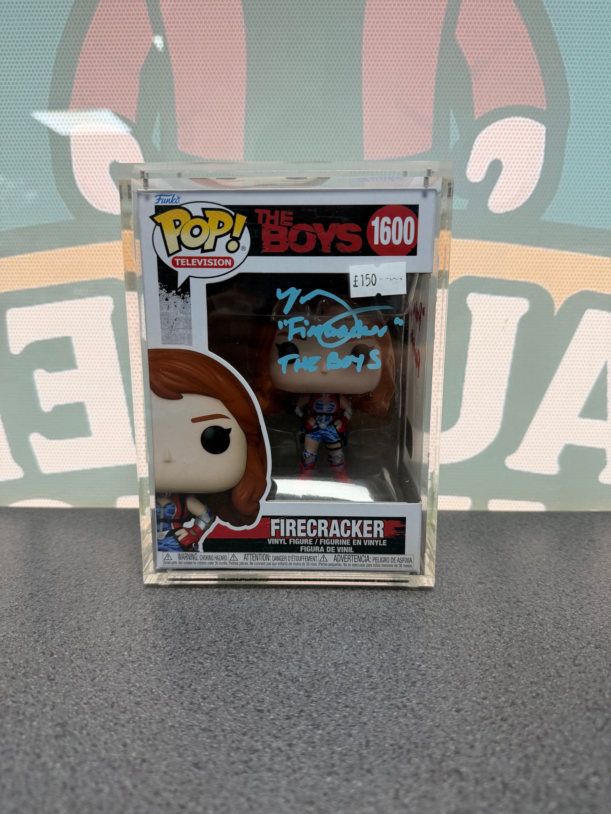 Valorie Curry signed Firecracker Funko Pop 1600, front box view