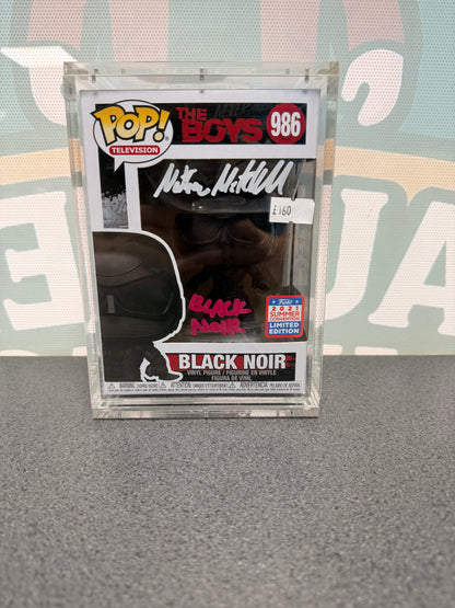Nathan Mitchell signed Black Noir Funko Pop 986, front box view