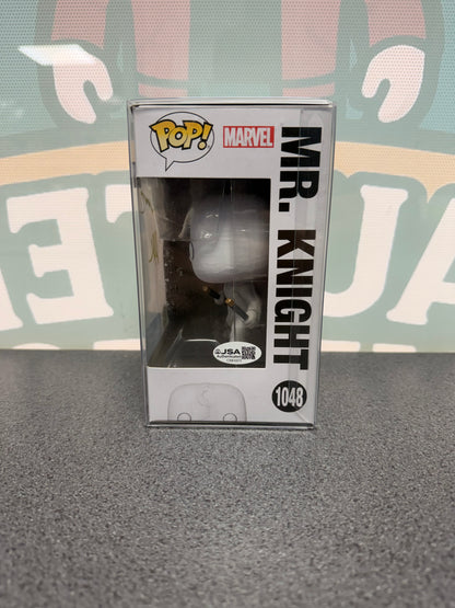 Oscar Isaac Signed Mr. Knight Funko Pop! #1048 – Moon Knight – Glow in the Dark Walmart Exclusive