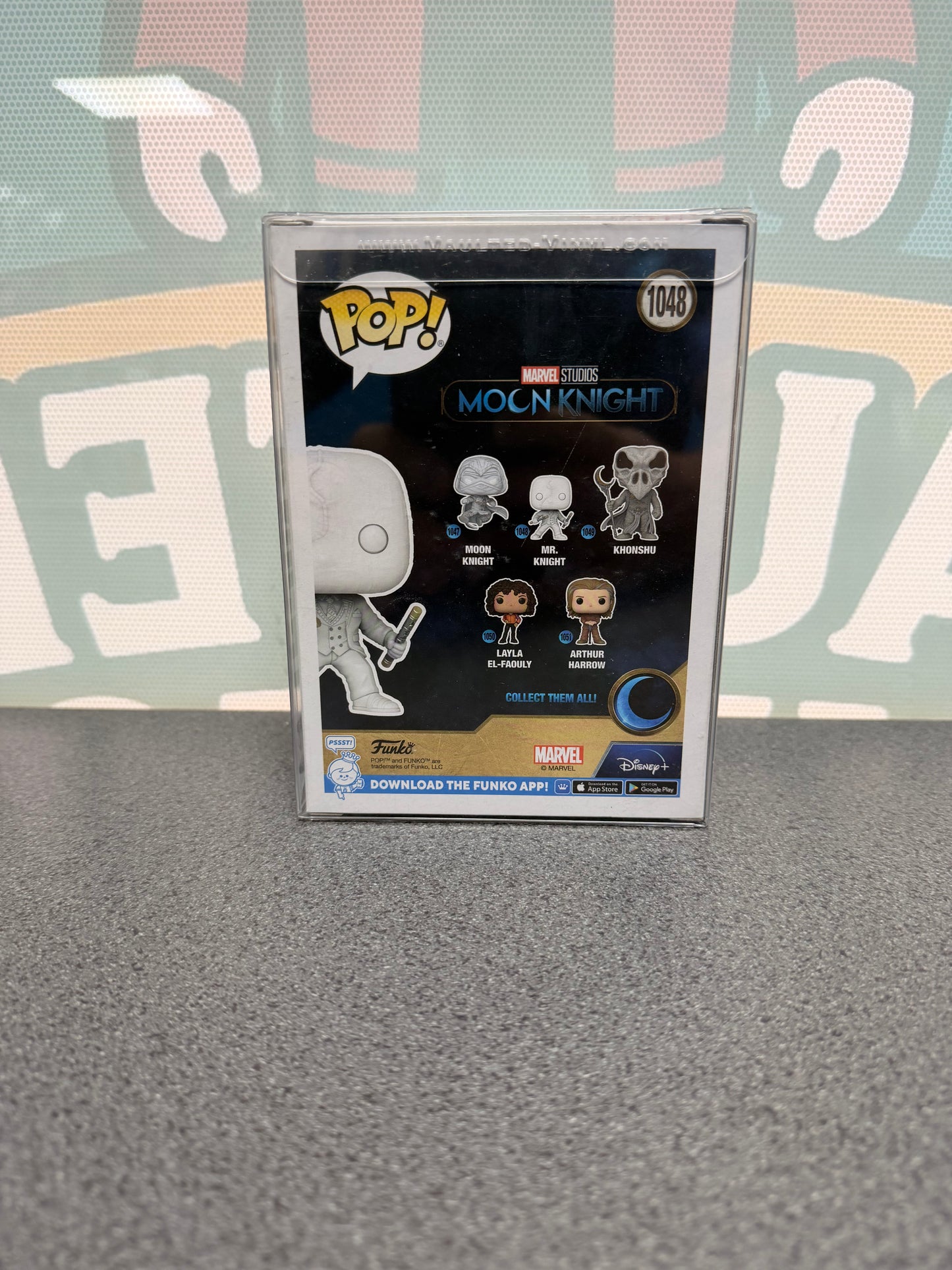 Oscar Isaac Signed Mr. Knight Funko Pop! #1048 – Moon Knight – Glow in the Dark Walmart Exclusive