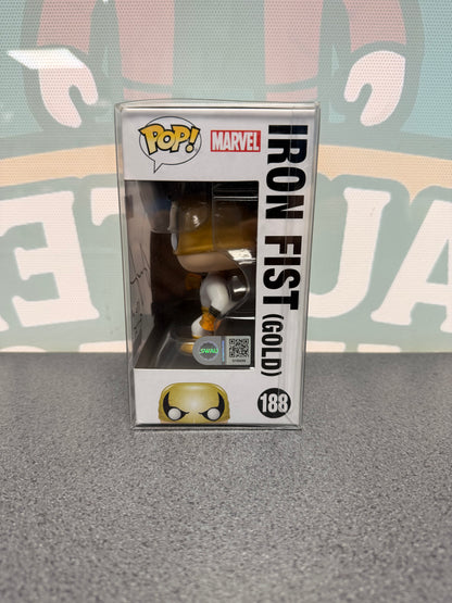 Finn Jones Signed Iron Fist (Gold) Funko Pop! #188 – Marvel – PX Previews Exclusive