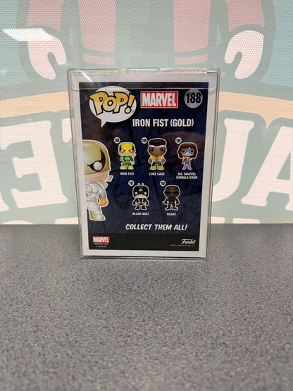 Finn Jones Signed Iron Fist (Gold) Funko Pop! #188 – Marvel – PX Previews Exclusive
