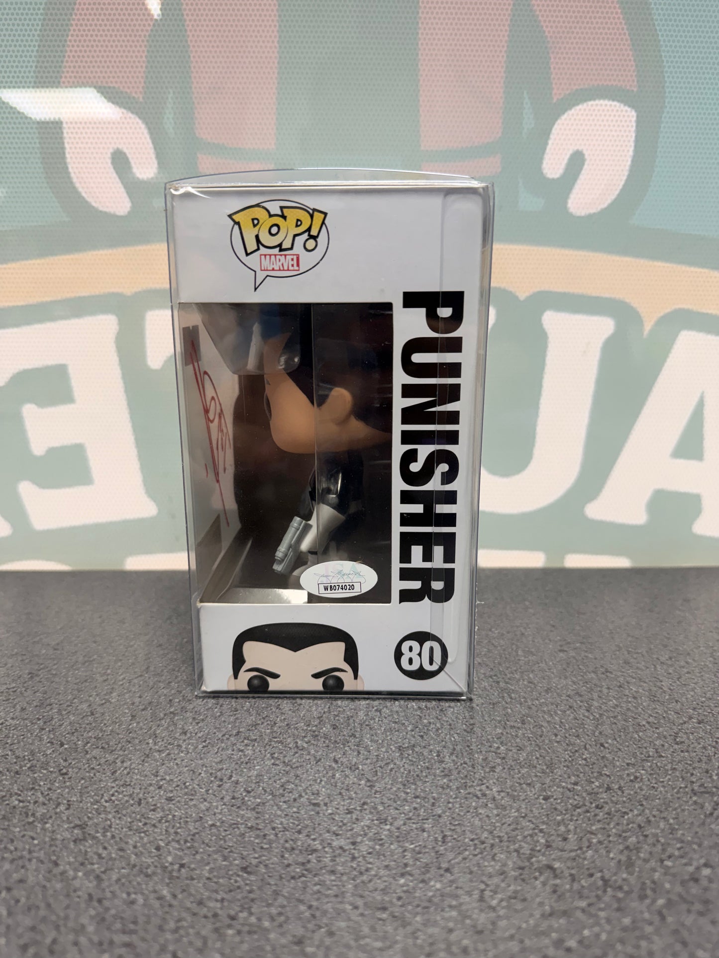 Dolph Lundgren Signed Punisher Funko Pop! #80 – Marvel – Exclusive