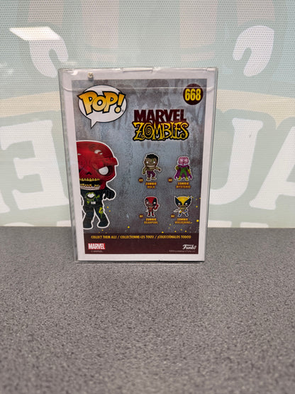Ross Marquand Signed Zombie Red Skull Funko Pop! #668 – Marvel Zombies – Marvel Collector Corps Exclusive