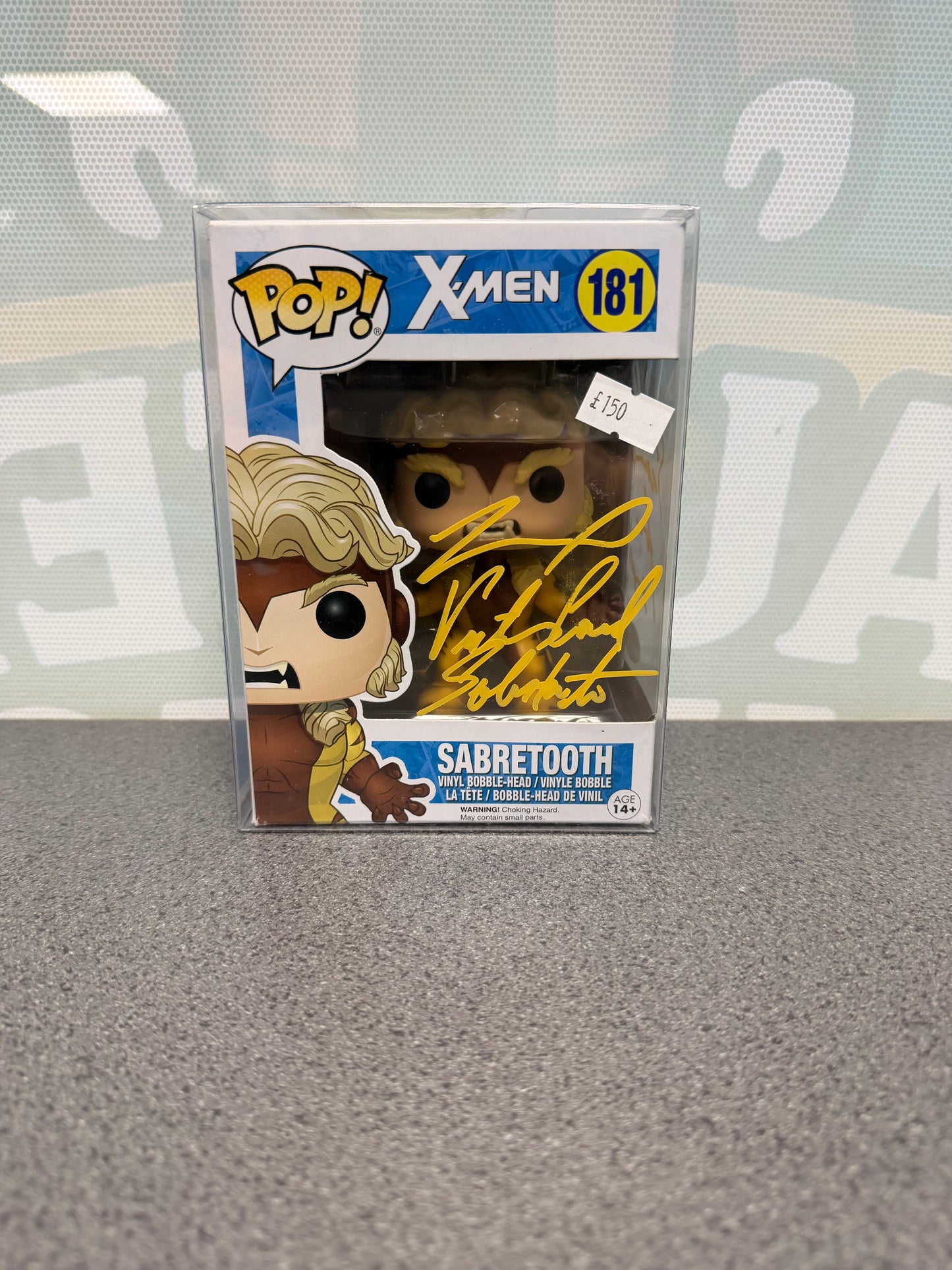 Tyler Mane signed Sabretooth Funko Pop 181, front box view